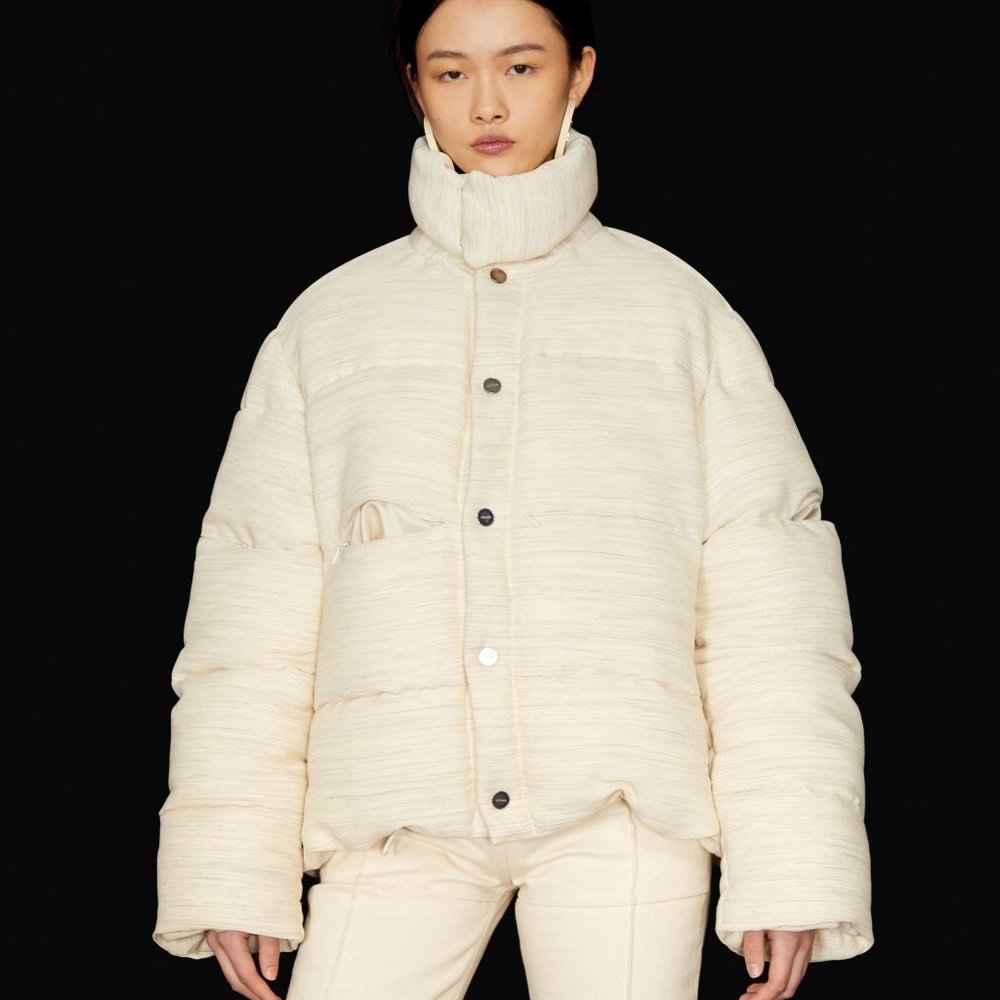 Jacquemus printed down jacket LA DOUDOUNE FR38, US6 beige